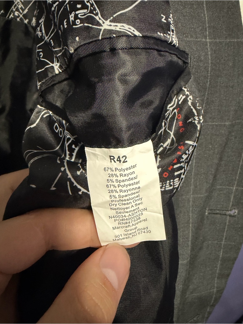 Nautica Gray Windowpane Sport Coat - Picture 7 of 7